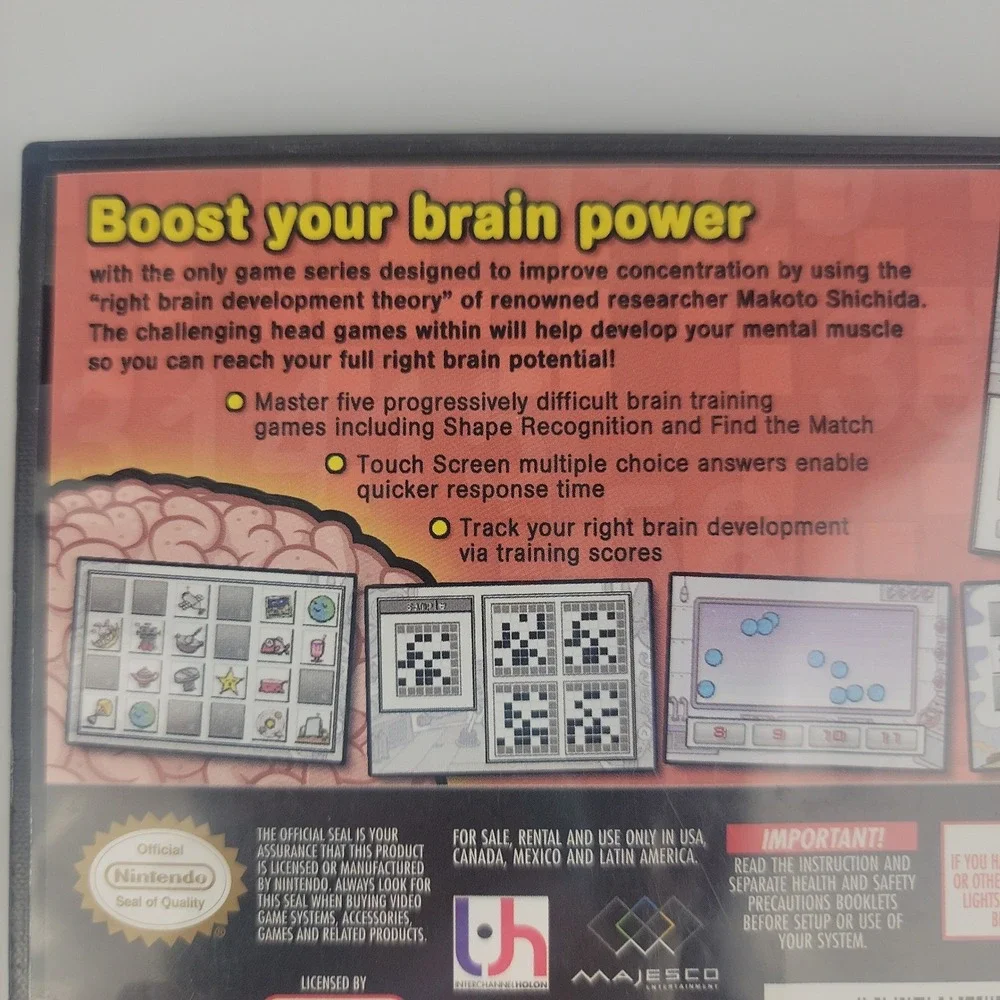 Brain Boost Beta Wave Nintendo DS CIB Complete Majesco Puzzle Game NTR-AUIE-USA